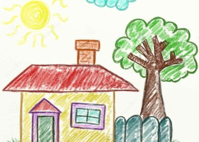 child-s-drawing-house-handdrawn-child-s-drawing-house-handdrawn-cartoon-isolated-white-129288133