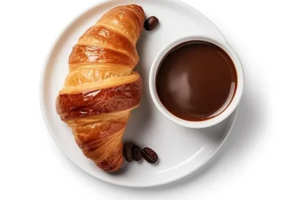 fresh-croissant-with-hot-chocola