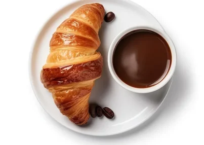 fresh-croissant-with-hot-chocola